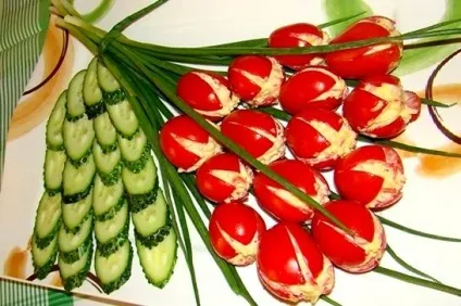 Салат-закуски з помідорів (12 рецептів) (трояндочки з помідорів) Салат-закуски з помідорів (12 рецептів)