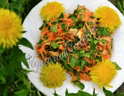 Салат з кульбаб - рецепт з фото, дуже простий і смачний (простий) Салат з кульбаб - рецепт з фото, дуже простий і смачний