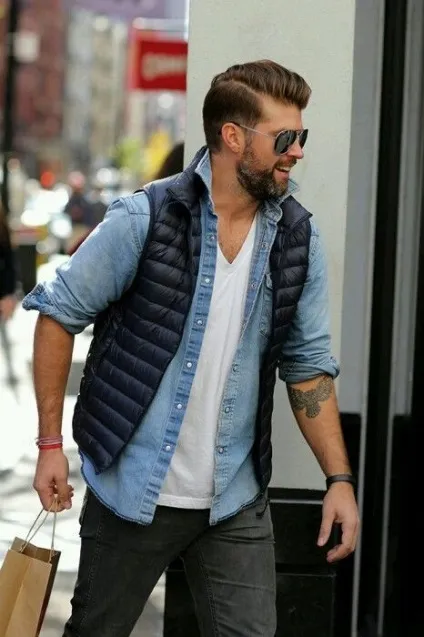 З чим носити дутий жилет, men - s outfits (дутий) З чим носити дутий жилет, men - s outfits