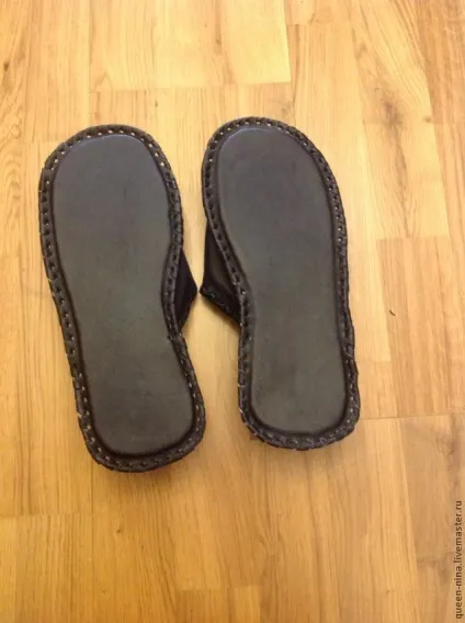 Створення тапочок зі шкіри - ярмарок майстрів - ручна робота, handmade (шкіряні тапочки) Створення тапочок зі шкіри - ярмарок майстрів - ручна робота, handmade