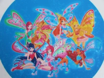 Торт з цукрової картинкою - тематика winx (цукрової) Торт з цукрової картинкою - тематика winx