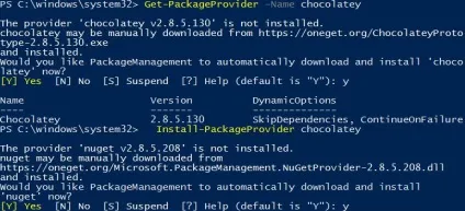Встановлення програм за допомогою менеджера пакетів powershell, windows для системних адміністраторів