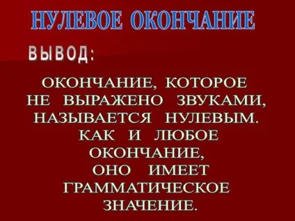 У чому різниця між нульовим закінченням і закінчення немає (закінчення слова) У чому різниця між нульовим закінченням і закінчення немає