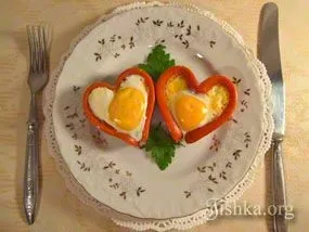 Яєчня сердечком - покроковий рецепт з фото