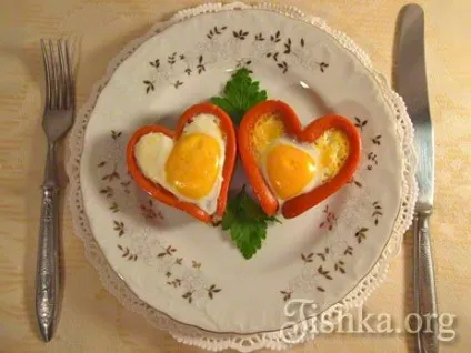 Яєчня сердечком - покроковий рецепт з фото