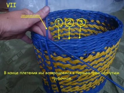 Загинання краю у плетених виробів (загинання) Загинання краю у плетених виробів