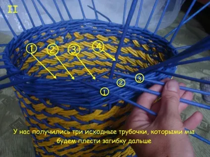 Загинання краю у плетених виробів (загинання) Загинання краю у плетених виробів