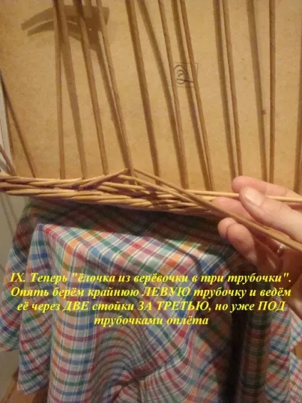 Загинання краю у плетених виробів (загинання) Загинання краю у плетених виробів
