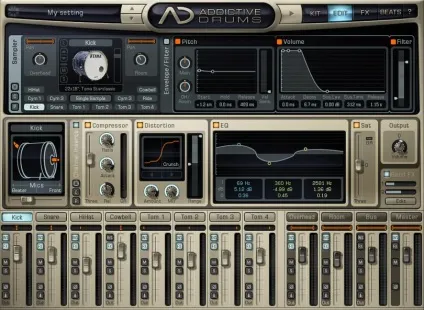 Addictive drums, vst барабани, драм машина, віртуальна барабанна установка, ♫
