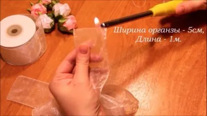 Чайні троянди канзаші зі стрічок (стрічок) Чайні троянди канзаші зі стрічок
