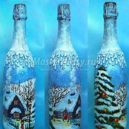 Пляшка шампанського на новий рік своїми руками (оформлення пляшки шампанського на новий рік своїми руками) Пляшка шампанського на новий рік своїми руками