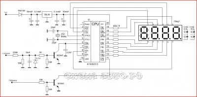 Цифровий тахометр на avr микроконтроллере (attiny2313), схема-авто - вироби для авто своїми руками (авто) Цифровий тахометр на avr микроконтроллере (attiny2313), схема-авто - вироби для авто своїми руками