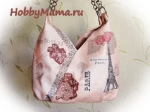 Декупаж сумки лист з парижа (сумки) Декупаж сумки лист з парижа