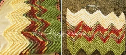 Декоративна подушка гачком візерунком зигзаг - crochet modnoe vyazanie