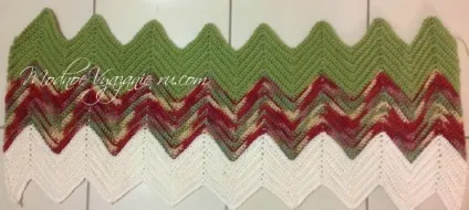 Декоративна подушка гачком візерунком зигзаг - crochet modnoe vyazanie