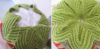 Декоративна подушка гачком візерунком зигзаг - crochet modnoe vyazanie