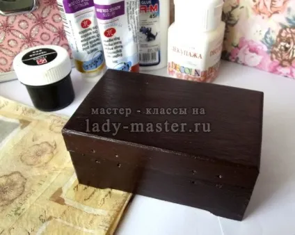 Декупаж дерев'яної шкатулки в вінтажному стилі, покроковий майстер - клас з фото (клас з фото) Декупаж дерев'яної шкатулки в вінтажному стилі, покроковий майстер - клас з фото
