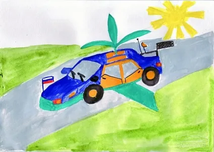 Дитячі малюнки автомобілів))))