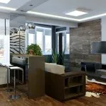Дизайн проект квартири студії інтер'єр в стилі хайтек