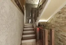 Двухмаршевая сходи з майданчиком на другий поверх, фото розмірів, з металопрофілю, креслення і