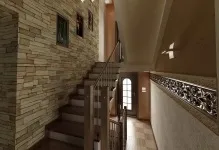 Двухмаршевая сходи з майданчиком на другий поверх, фото розмірів, з металопрофілю, креслення і