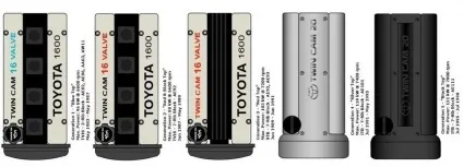 Двигун toyota 4a-ge п'яти поколінь 16v і 20v (red top, silver top, black top) (двигун) Двигун toyota 4a-ge п'яти поколінь 16v і 20v (red top, silver top, black top)