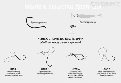 Дроп шот оснащення монтаж і техніка лову (техніка) Дроп шот оснащення монтаж і техніка лову