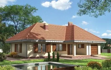 Фото одноповерхових будинків з цегли фасади з червоного і жовтого цегли (з цегли) Фото одноповерхових будинків з цегли фасади з червоного і жовтого цегли