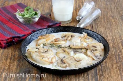 Фрікасе з курки з шампіньйонами (фрикасе з курки з печерицями) Фрікасе з курки з шампіньйонами