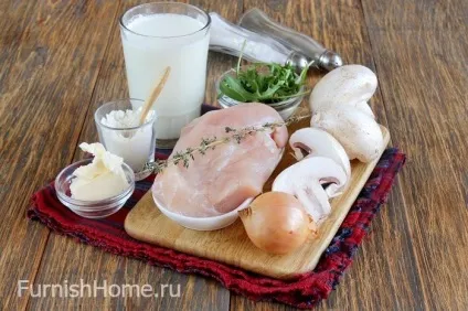 Фрікасе з курки з шампіньйонами (фрикасе з курки з печерицями) Фрікасе з курки з шампіньйонами