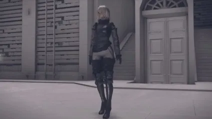 Героїню nier automata одягли в відвертий костюм, зняли маску і змусили битися з директором (відвертий) Героїню nier automata одягли в відвертий костюм, зняли маску і змусили битися з директором