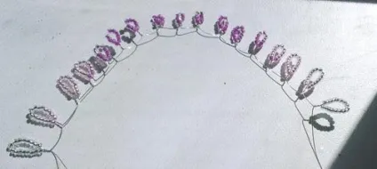 Гліцинія з бісеру майстер-клас з відео, покроковим фото і схемами плетіння (схема плетіння гліцинії з бісеру) Гліцинія з бісеру майстер-клас з відео, покроковим фото і схемами плетіння