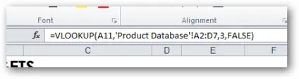 Використання функції впр (vlookup) в excel (Product Database FALSE) Використання функції впр (vlookup) в excel