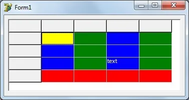 Зміна кольору осередків delphi stringgrid