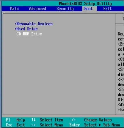 Як налаштувати bios для установки windows з диска cd (AWARD PHOENIX BIOS) Як налаштувати bios для установки windows з диска cd