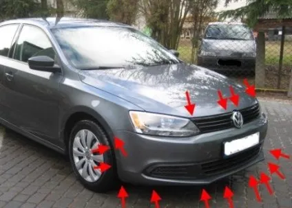 Як зняти передній і задній бампер vw jetta 6