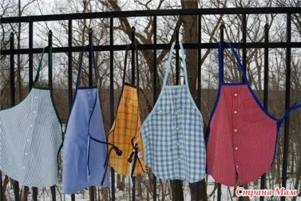 Як зшити фартух з чоловічої сорочки (сорочки) Як зшити фартух з чоловічої сорочки