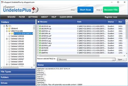 Як відновити файли після очищення кошика за допомогою esupport undeleteplus (файли) Як відновити файли після очищення кошика за допомогою esupport undeleteplus