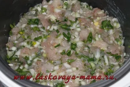 Картопляна запіканка з курячим філе в мультиварці