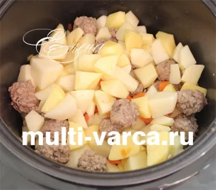 Картопля з фрикадельками в мультиварці Редмонд (фрикадельками) Картопля з фрикадельками в мультиварці Редмонд