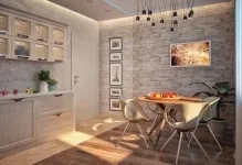 Комбіновані шпалери для кухні в інтер'єрі фото дизайн, як обклеїти різними комбінаціями, як (інтер'єрі) Комбіновані шпалери для кухні в інтер'єрі фото дизайн, як обклеїти різними комбінаціями, як