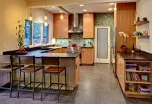 Комбіновані шпалери для кухні в інтер'єрі фото дизайн, як обклеїти різними комбінаціями, як (комбіновані) Комбіновані шпалери для кухні в інтер'єрі фото дизайн, як обклеїти різними комбінаціями, як