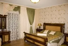 Комплект штор і покривало для спальні фото, готові наволочки (покривало) Комплект штор і покривало для спальні фото, готові наволочки
