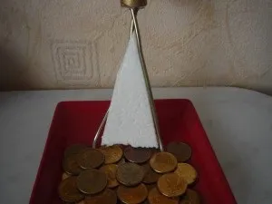 Кран з ллються монетками, сама я