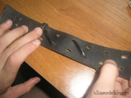 Шкіряний браслет з ременя
