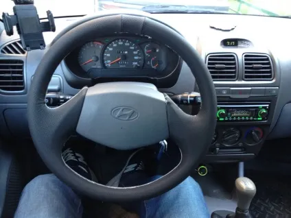 Шкіряне кермо на hyundai accent своїми силами (accent) Шкіряне кермо на hyundai accent своїми силами