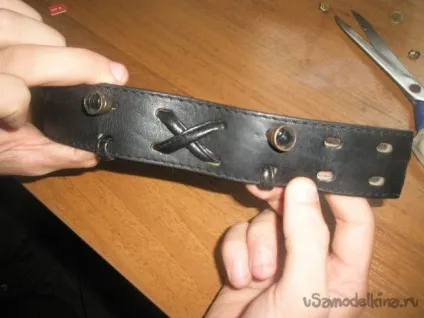 Шкіряний браслет з ременя
