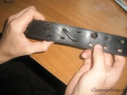 Шкіряний браслет з ременя