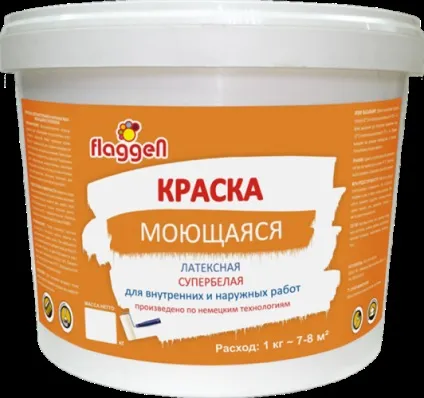 Фарба миється латексна, акрилова, водоемульсійна, інтер'єрна (миється) Фарба миється латексна, акрилова, водоемульсійна, інтер'єрна