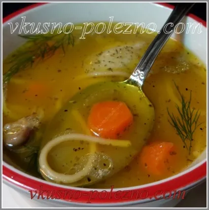 Курячий суп з макаронами, смачно і корисно (vip) (овочами та паприкою!)) Курячий суп з макаронами, смачно і корисно (vip)